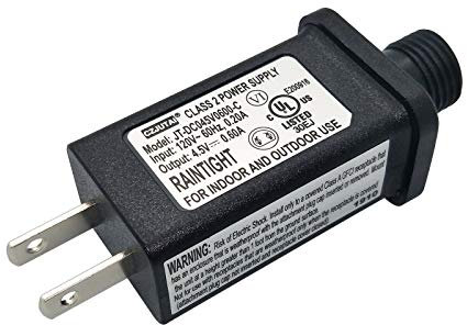 4.5V 0.6A LED Controller LED Trafo Klasse 2 Netzteil, IP44 Wasserdicht Niederspannungstransformator US Stecker für Weihnachtslicht, Lichterkette