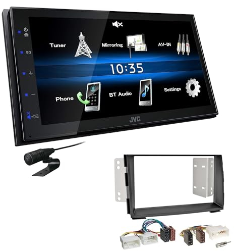 JVC KW-M25BT 2-DIN Autoradio Touchscreen Bluetooth kompatibel mit Android USB Mirroring passend für KIA Venga ab 2009 schwarz