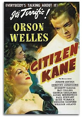 GLUC ONZS Citizen Kane-Poster, klassisches Film- und Fernsehposter, Album, Poster, Jugendzimmer, Wanddekoration, 30 x 45 cm, ungerahmter Stil