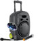 Enceinte Active Portable Ibiza Sound PORT8VHF-MKII-TWS, Autonome 8 400W USB Bluetooth, TWS, 1 Micro VHF+1 Micro Fil, Ovni LED