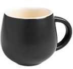 Sallys Sia Mug Tassen - Espressotassen 80 ml, 4er Set - Espresso Tassen mit Henkel, Spülmaschinengeeignet, Mikrowellengeeignet (Carbon Black)