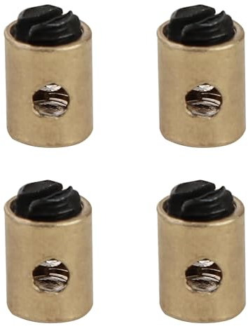 Joynine Morsetto Del Cavo Acceleratore, Set di 4 Serrafilo Serracavo Universale Cavi Gas in Ottone 5x6mm per Acceleratori Scooter e Moto, Moto Senza Saldatura Cavo Acceleratore