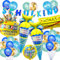 Betensh Deko Einschulung Junge, Schulkind 2024 Junge, Dinosaurier Girlande+2024 Blau Zuckertüten Folienballon+28 Luftballon+Einschulung Schulanfang Deko