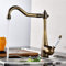 Nostalgie Küche Rustikale Armatur Küchenarmatur Wasserhahn Mischbatterie Mischbatterie Spülbecken mit Wasserhahn Messinggriffe 360 Einstellbar)/Antik