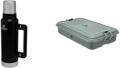 Stanley Classic Legendary Thermosflasche 1.4L & Useful Classic Box 1.2L - Spülmaschinenfest - Lunchbox aus Edelstahl - Stapelbare Sandwich-Box - BPA-Frei - Sicherer Verschluss