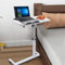 HINOPY Laptop Ständer Stehpult, Notebooktisch Bett Tisch Laptoptisch mit Rollen Höhenverstellbar für Sofa Bett, Couch, Büro usw