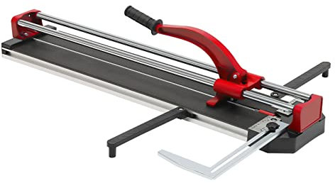 Dekltus 800mm Fliesenschneider, Doppelschienen und Halterungen Manueller 3/5 mit Präzision Infrarot Fliesenleger Maschine zum Präzisionsschneiden (Rot)