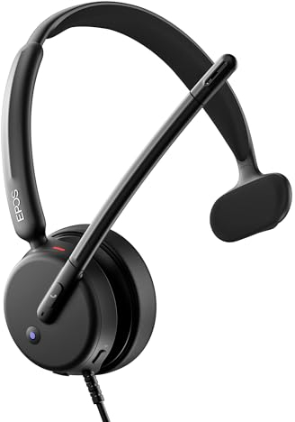 EPOS IMPACT 430T Mono USB C and USB A On-Ear Headset with Dual Noise-Canceling Mics, Microsoft Teams Certified, Plug-and-Play, Zoom Compatible, Ideal for Home Office & Business Calls