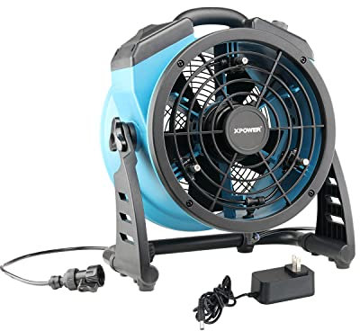 XPower Misting Fan Outdoor Cooling Oscillating Heavy Duty Powerful High Velocity Ideal for Camping Patios Picnics & More (FM-65B)