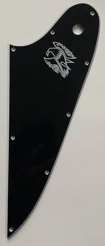 Custom Guitar Pickguard Schlagbrett mit Logo für Gibson Firebird Style Gitarre 3-lagig schwarz