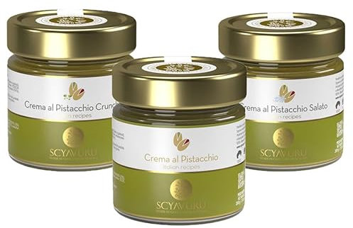 Bis Crunchy Scyavuru: Crema al Pistacchio e Cioccolato 200 gr x 2
