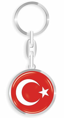daged Türkei Schlüsselanhänger Metall Schlüsselring 3D Effekt + Aufkleber - RD