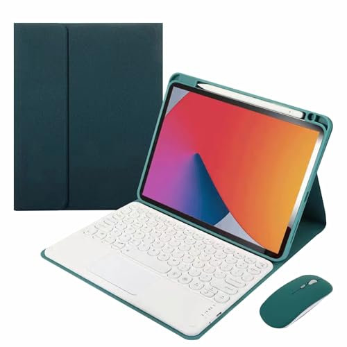 Funda con Teclado, Funda con Teclado para Xiaomi Pad 6/6 Pro 11 2023, Teclado inalámbrico magnético Desmontable, portalápices Integrado, múltiples ángulos de visión, Verde Oscuro