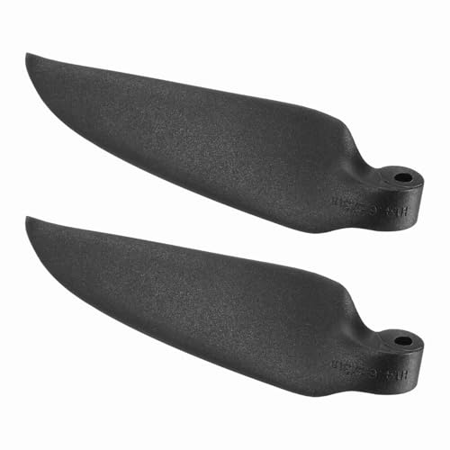 sourcing map RC Glider Propeller Replacement Prop Blades, 6.5x3 Inch RC Folding Propeller Nylon Blades Parts for Spinner D28-D48mm Glider Airplane Prop Replacement(Black, 1 Pair)