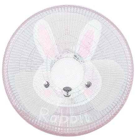 Glomora Round Electric Fan Guard Dust Cover for Pedestal Fan Summer Washable Safety Fan Cover Net Mesh for Kids (Rabbit L)