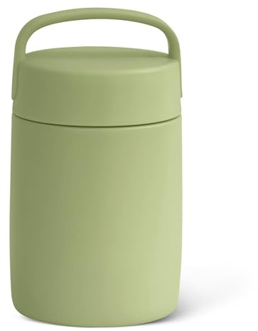 Amazon Basics Tarro Aislante de Acero Inoxidable para Alimentos Fríos y Calientes, a Prueba de Fugas, 473ml, Oliva