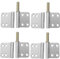 SHINEOFI 4 Pièces Charnières de Porte Amovibles Aluminium pour Salles de Bain et Charnières Détachables pour Armoires de Cuisine Aluminium