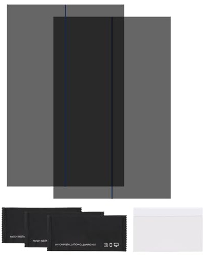 sourcing map Lot de 2 films polarisés, feuilles adhésives polarisées de 17,8 cm, filtre polarisant linéaire avec kit de nettoyage, grattoir pour réparation d'écran LCD, éducation physique, 90 degrés
