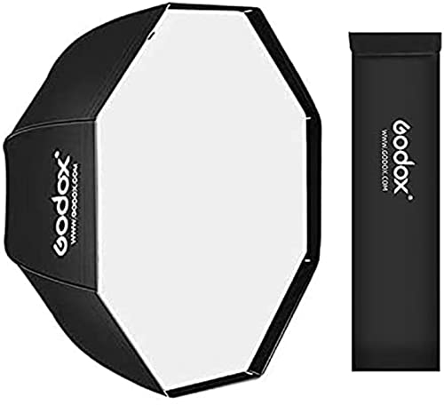 Godox Tragbarer 95 cm großer Schirm Achteck-Softbox-Reflektor mit Tragetasche für Studio-Fotoblitz-Blitzlicht