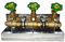 Schlösser Kompakt Verteiler DN25-3 Abgänge DN20-Wasserverteiler inkl V2ARinne. 2 x Rohrschelle und 2 Stockschraube