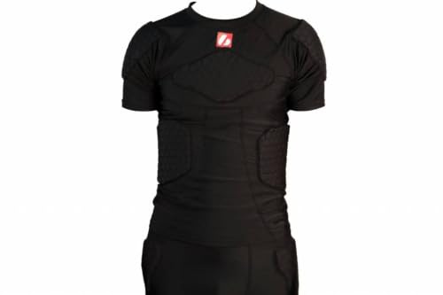 BARNETT FS-09 Maglietta a Maniche Corte di Compressione, 4 Pezzi integrati, Football Americano (M)