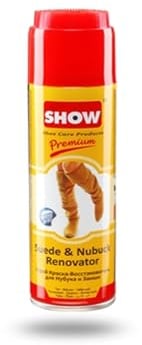 SHOW 250ml Suede Renovator Spray, 1 unit for suede & nubuck shoes and boots (Tan)