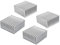 Easycargo 4 Stück 40mm Kühlkörper 40mmx40mmx20mm, silberfarbenes Aluminium-Kühlkörper-Set, Kühlkörper für 3D-Drucker Schrittmotor NEMA 17, TEC1-12706 Peltier Thermoelektrisches Kühler-Modul 40x40x20mm