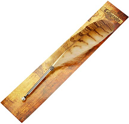 Federstift Kalligraphie Federstift mit Tinte Set Metall Feder Stift Schreiben Eulen Feder Stift für Harry-Potter-Fan Feather Ballpoint Pen