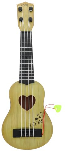 SUPVOX Mini-Ukulele für Kinder, Gitarrenspielzeug, 39 cm, mit 4 Saiten, frühes pädagogisches Musikinstrument aus Kunststoff, ideal zum Entwickeln der musikalischen Talente der Kinder
