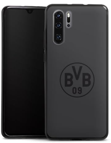 Silikon Hülle kompatibel mit Huawei P30 Pro Case schwarz Handyhülle Borussia Dortmund Logo BVB