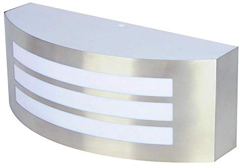 Grafner Edelstahl Wandleuchte | halbrund | für innen und Außen | IP44 | E27 | modernes Design