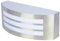 Grafner Edelstahl Wandleuchte | halbrund | für innen und Außen | IP44 | E27 | modernes Design