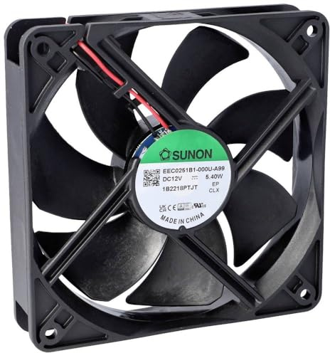 Sunon EEC0251B3-000U-A99 Axiallüfter 12 V/DC 127.39 m³/h (L x B x H) 25 x 120 x 120 mm