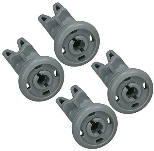 SPARES2GO Upper Basket Wheels For Hoover, Candy & Baumatic Dishwasher (Pack of 4, Diameter 24mm)
