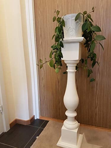 Schwedenhaus-Design barocke Blumensäule 13x13x96cm (131) - Orig. Schwedenhaus-Design Produkt Treppe, Balkon, Geländer, Stuhlbein, Tischbein, nordisches Fichtenholz