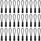 DONQL 30Stück Reissverschlussgriff Ersatz Zipper Pulls Nylon Reißverschlussanhänger Zipper-Schlaufen für Kleidung Rucksack Outdoor Sportarten Kunsthandwerk (Schwarz)