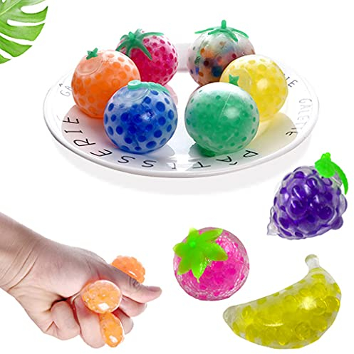huiouer Mehrfarbiger Erdbeer-Früchte-Ball, Knet-Bälle, Dekompression, Stressabbau, Spielzeug
