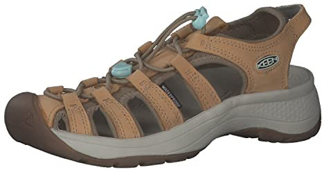 KEEN Damen Astoria West Geschlossene Zehe Sandalen, Doe/Blue Glass-Leder, 39.5 EU