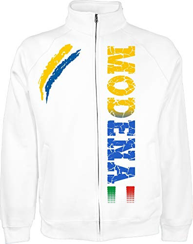 vestipassioni Modena Jacke Tifosi italienische Stadt Sport auch für Kinder, Weiß, XXL