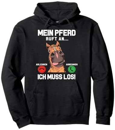 Mein Pferd Ruft An Reiterin Reiter Stall Mädchen Pferde Pullover Hoodie