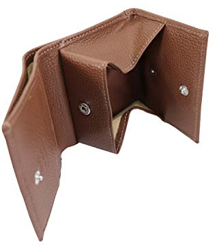 Petit Porte Monnaie Katana en Cuir grainé réf 953047 (11 coul. disp.) (Marron)