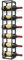 DanDiBo Weinregal Metall Wand 80 cm Schwarz Flaschenregal 96238 Flaschenhalter Wandmontage Modern Wandhalter Wandregal für 6 Flaschen