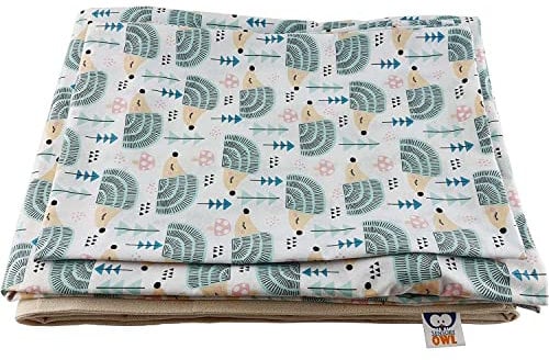 Sensory Owl Gewichtsdecke Therapiedecke Für Kinder Set Mit Bezug Kissenbezug Waschbeutel Beschwerte Gewichtete Decke Stressabbau Autismus ADHD Hilfsmittel Baumwolle Glasgranulat 100 x 150 cm 4 kg