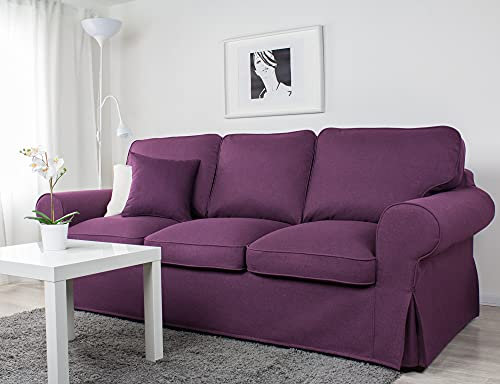 Dagra Bezug für EKTORP 3er-Sofa (ohne Schlaffunktion) (Heather Purple A10)