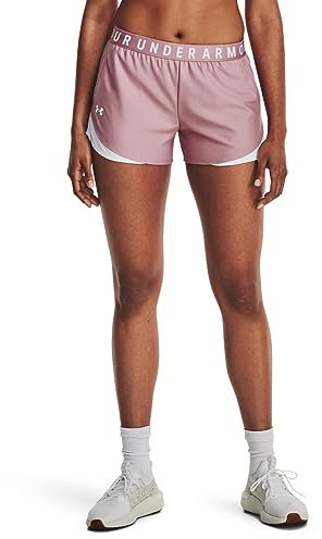 Under Armour Damen Play Up 3.0 Shorts, Pink Elixir/White/White, XL