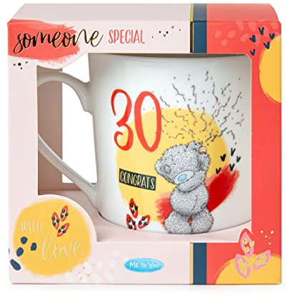 Me to You Tatty Teddy 30th Birthday Mug Ceramic in a Gift Box - Official Collection, White