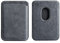 AKANTRA Alcantara - Portafoglio magnetico compatibile con Apple iPhone 14/13/12, tasca per carte in pelle scamosciata sintetica fatta a mano, supporto Magsafe (grigio)