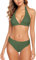 Aidotop Damen Bikini Set Triangel Badeanzug Strand Ties Zweiteiliger Bademode Bikinihose（19Green，L）