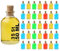 casavetro Lot de 35 x 50 ml mini bouteilles en verre avec bouchon en liège Petites à remplir transparent
