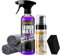 ShinyChiefs Leder MATT + Leder CLEAN KIT - Schaumreiniger für Ledersitze und Lenkräder + Versiegelnde Lederpflege mit Matt-Effekt für Glatt- und Kunstleder, 2 Mikrofasertücher & Auftragsschwamm